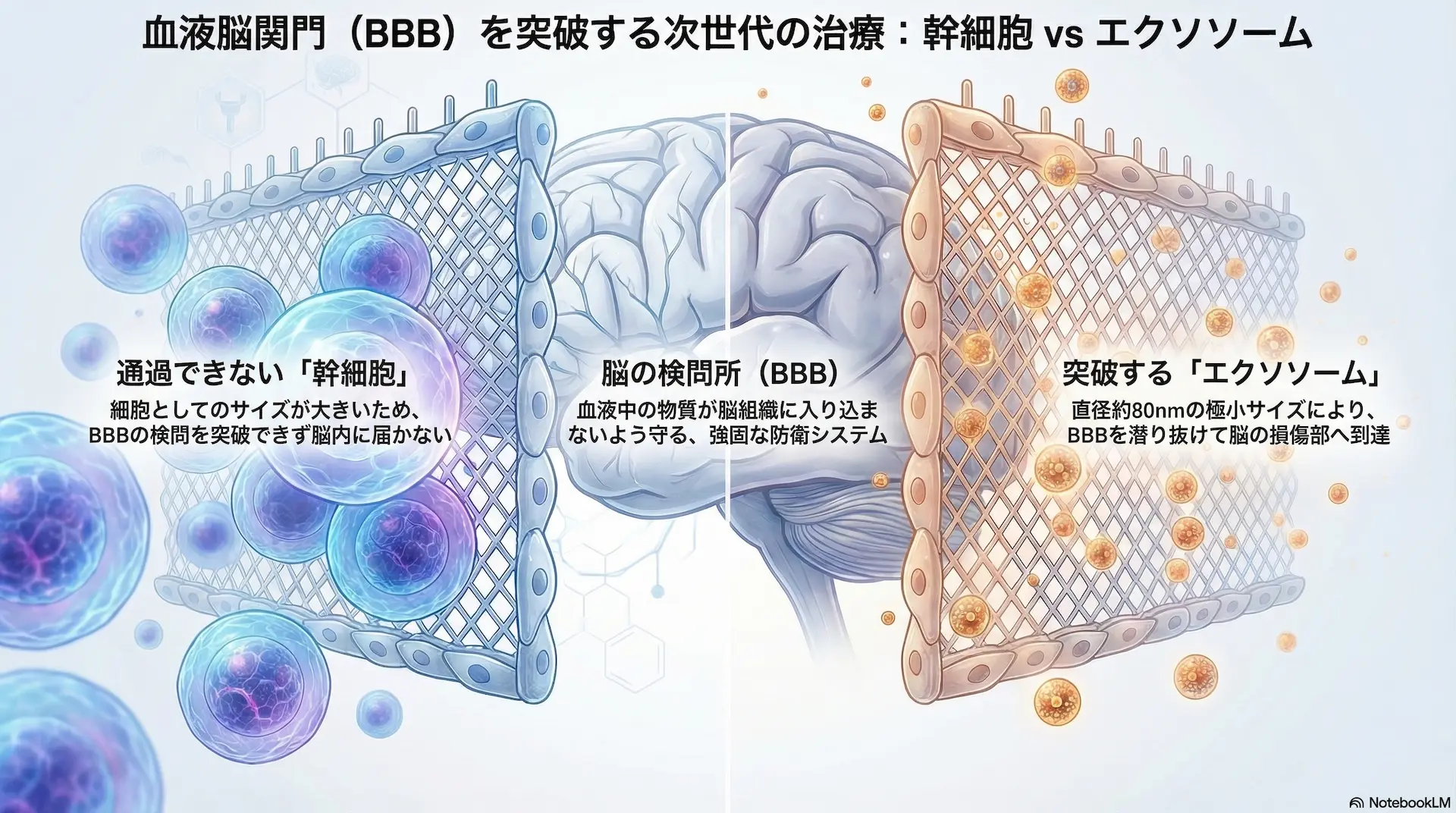 脳特化エクソソームの解説イメージ